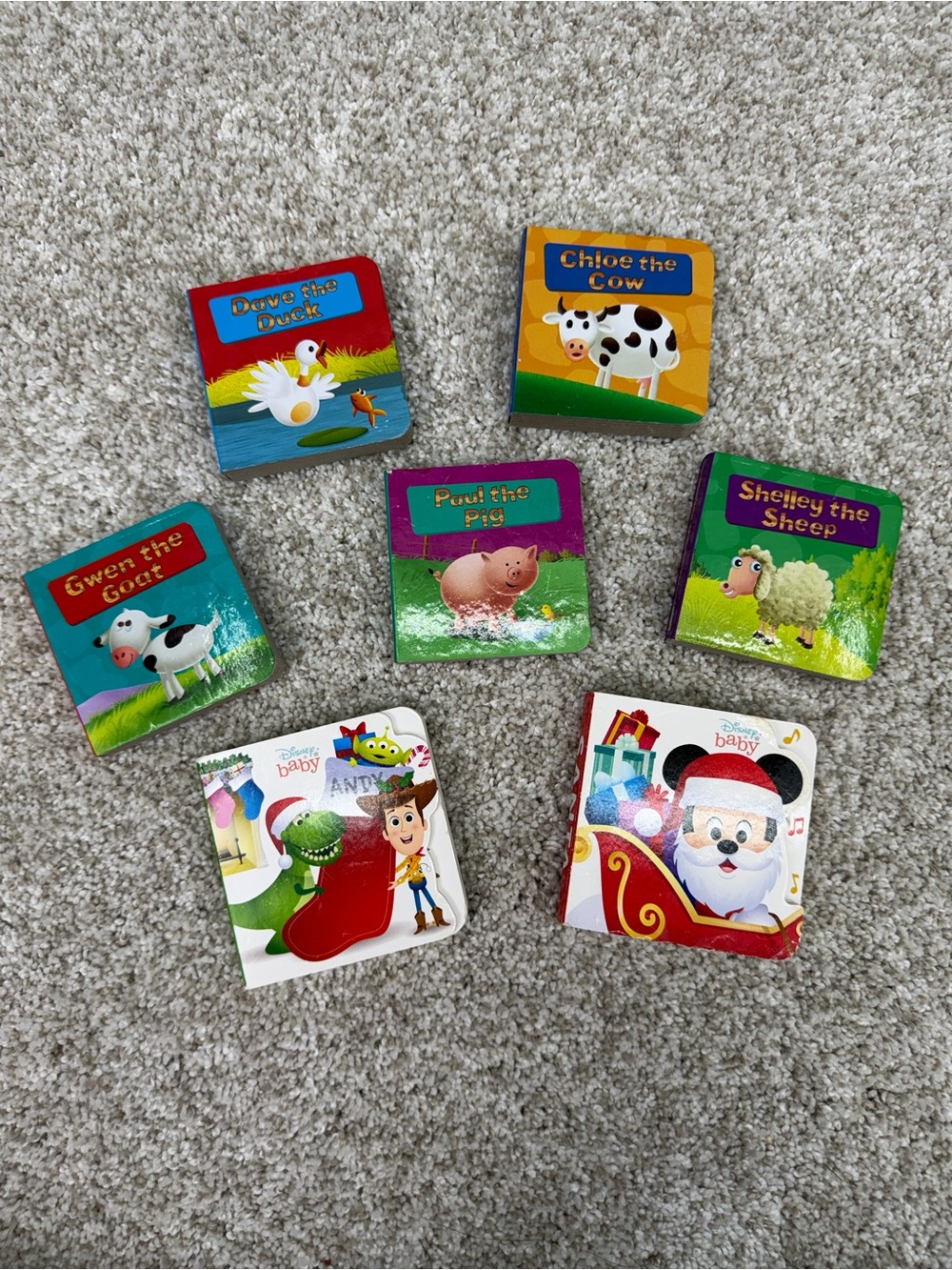 Mixed Lot of Farm Animal and Disney Baby Christmas Board Books